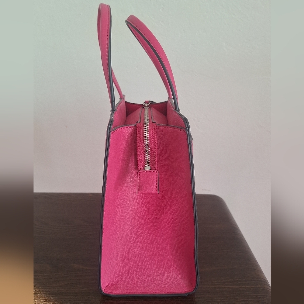 Karl Lagerfeld Paris Maybelle Small Hand Bag Satchel Pink 8"×10" - Picture 4 of 12